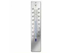 Thermomètre de jardin en métal vert - Affichage analogique de la température de -45 °C à 50 °C - Dimensions : 19,5 cm x 5 cm