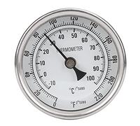 Thermomètre de marmite en acier inoxydable, thermomètre avec cadran métallique pour brassage de bière avec verre, facile à installer