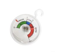 Thermomètre de pièce en plastique avec cadran transparent pour une mesure précise en intérieur et en extérieur dans la maison, le bureau, le jardin, le garage, finition blanche