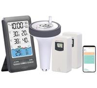 Thermomètre de piscine connecté station météo PT-410 avec 2 capteurs extérieur [infactory]