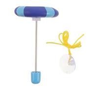 Thermomètre de Piscine Flottant Bleu, Acier Inoxydable, sans Piles | Design Flottant, Mécanisme D’expansion Liquide, Coque Abs et PC Transparente, Résistant aux Chocs pour Bassins