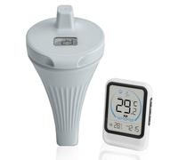 Thermomètre de piscine numérique sans fil, étanche IP68, flottant, mesure de l'eau et de la température ambiante, portée de 50 à 100 m, pour piscine, jacuzzi, piscine de jardin et bassin