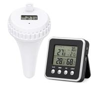 Thermomètre de Piscine Sans Fil avec Capteur Flottant à 150 m, Étanche IPX8 | Thermomètre de Température d'eau Lcd avec Récepteur Numérique Exterieur Interieur pour Aquarium, Spa, Étang à Poissons