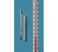 Thermomètre de poche Amarell® en laiton nickelé double douille avec clip, -10+100:1°C