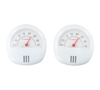 Thermomètre de réfrigérateur analogique blanc avec base aimantée et | Support pour réfrigérateur, congélateur, maison, bureau, garage, magasin, cadran transparent, facile à lire, -20 à +50 °C
