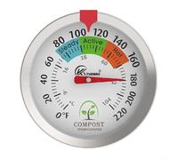Thermomètre de sol jauge de compost, sonde de jardin en acier inoxydable pour parterre surélevé, serre et plantation de légumes, testeur de sol, 40 cm ou 50 cm (50 cm)