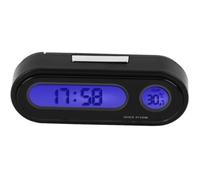 Thermomètre de voiture voltmètre horloge, 2 en 1 intérieur de véhicule de voiture Mini montre électronique LED horloge numérique th