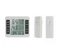 Thermomètre Digital Frigo avec Capteur à Distance(2X sensor) | pour affichage LCD clair, pour alarme sonore haute/basse pour temp, pour idéal frigo, pour cave, serre, surveillance