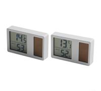 Thermomètre d'intérieur à énergie solaire et hygromètre électronique pour une mesure précise de la température et de l'humidité avec design portable (7 x 4,3 cm)