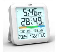 Thermomètre d'intérieur, hygromètre et indicateur d'humidité pour la maison, précis et calibré, avec mesure du confort de l'air.