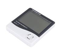 Thermomètre d'intérieur numérique LCD, hygromètre, température et humidité, avec réveil, calendrier et fonction de mémoire pour la maison et la pièce