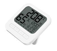 Thermomètre Électronique D’intérieur Hygromètre | Indicateur de Climat Ambiant, Alarme 2 et Rappel 5, pour Chambre Bébé Bureau Salon