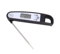 Thermomètre Électronique de Cuisson Pliable pour Viande et Steak Noir | Lecture Précise, Sonde de Précision, Affichage Facile à Lire, Usage Barbecue Cuisine, Plastique Noir