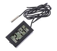 Thermomètre Électronique Noir pour Refroidissement par Eau, Écran | Sonde Inox, Raccord Fileté 1/4 Pouce, Résolution 0,1 °C, pour Aquarium, Ordinateur ou Habitacle Automobile