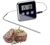 Thermomètre électronique pour barbecue avec alarme - métal/plastique - 0 à 250 °C