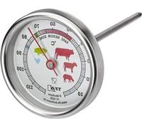 Thermomètre en métal inoxydable - idéal pour la viande, le poisson et la volaille - Thermomètre de cuisson pour barbecue, couleur argent, Ø 51 x (L) 117 mm.