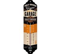 Thermomètre En Métal Pub 28 X 6.5 Cm Harley Davidson Garage Multicolore