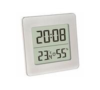 TFA Dostmann Thermo-hygromètre numérique 30.5038.54 – Horloge, alarme (snooze), argenté