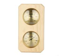 Thermomètre et hygromètre en bois pour sauna 0-120 °C Température 0-100 % Humidité Plage murale Bimétal pour cadran pour hammam Confort et surveillance précise du climat