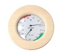 Thermomètre et hygromètre en bois pour sauna 2 en 1 - Capteur de vapeur pour surveillance de la température et de l'humidité - Jauge précise pour spa - Accessoires de maison - Installation facile