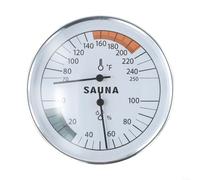 Thermomètre et hygromètre en métal pour sauna à vapeur, finition blanche | Accessoire de sauna en métal durable pour fahrenheit pour lecteur de sauna celsius traditionnel outil de contrôle de sauna