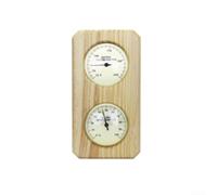 Thermomètre et hygromètre mural en bois pour sauna, double pour cadran, jauge de température et d'humidité pour hammam, serre, cave à vin, 13,5 x 25,5 cm (Fahrenheit)