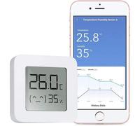 Thermomètre et hygromètre numérique avec Bluetooth, écran LCD, capteur suisse, design compact, stockage de données