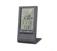 Thermomètre et hygromètre numérique avec écran LCD transparent pour une utilisation en intérieur, surveillance complète de l'humidité et de la température (noir)