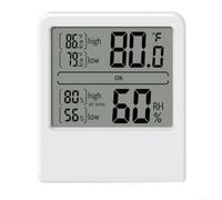 Thermomètre et hygromètre numérique d'intérieur - Jauge de température et d'humidité électronique compacte avec support magnétique pour serre de bureau à domicile - Affichage facile à lire (MC06Y