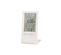 Thermomètre et hygromètre sans fil, Station météo, horloge électronique de température for intérieur et extérieur(blanc)