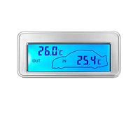 Thermometre Exterieur Voiture Plastique Argent (Coque) Voiture Numérique 12V Affichage Lcd Intérieur Extérieur Sensibilité Thermomètre Température Mètre
