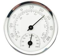 Thermomètre-hygromètre analogique blanc pur d'intérieur, indicateur d'humidité et de température