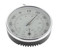 Thermomètre Hygromètre Analogique Mural Métal Blanc, Double Cadran | Lecture Facile, Chiffres Larges, Surveillance Précise, Crochet Suspendu, Chambre ou Extérieur, sans Pile