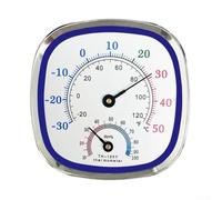 Thermomètre hygromètre analogique pour bureau à domicile, 120 mm pour | ABS robuste, 120 mm pour cadran, précis pour la température et l'humidité, affichage clair, compact pour chambre à coucher