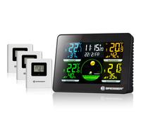 Thermomètre/hygromètre BRESSER Station Météo Quadro NLX avec 3 Capteurs extérieu