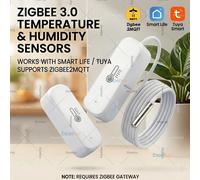 Thermomètre hygromètre intelligent Tuya Zigbee, sonde étanche de 1 m, capteur de température pour Home Assistant Zigbee2MQTT, réfrigérateur, piscine, Tuya Tuya(With probe)
