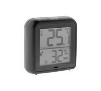 Thermomètre hygromètre intérieur + capteur - Noir -