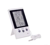Thermomètre Hygromètre Intérieur Écran LCD 3,34 Pouces | Écran LCD géant 3,34 pouces, lecture claire de loin, fin élégant, pour idéal pour seniors
