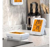 Thermomètre hygromètre LCD pour chambre de bébé et chambre d'enfant | Écran LCD rétroéclairé, lecture nocturne claire, dos magnétique, corps en plastique, utilisation dans la chambre d'enfant