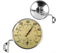 Thermomètre hygromètre mural extérieur de 10,6 cm en cuivre pour jardin, terrasse, décoration rustique (X47AK4406)