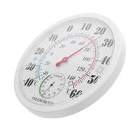 Thermomètre-hygromètre Mural Rond Blanc ABS, Grand Cadran | Sauna, Chambre et Nid, Suivi Simple du Taux D’humidité, Design Minimaliste Moderne