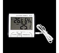 Thermomètre hygromètre numérique avec écran LCD pour la maison | Capteur d'humidité électronique résistant aux intempéries - Jauge de température et d'humidité