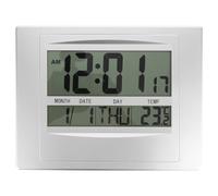 ThermomèTre HygromèTre NuméRique Avec Horloge - Mesure De TempéRature Et Humidité IntéRieure En Plastique Blanc IdéAl Pour La DéCoration De Maison
