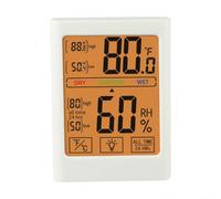 Thermomètre hygromètre numérique d'intérieur avec écran tactile et écran rétroéclairé, support magnétique, blanc, moniteur précis de température et d'humidité pour la maison (blanc)