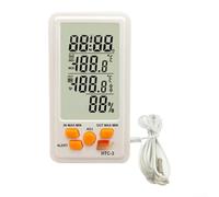 Thermomètre hygromètre numérique grand écran LCD horloge d'intérieur | Grand écran LCD clair, angles faciles à lire, intérieur pour la température de l'humidité, alarme, calendrier d'horloge