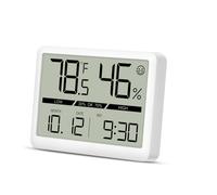 Thermomètre hygromètre numérique, Horloge Numérique, Station météo, Moniteur d'humidité de thermomètre d'intérieur, Calendrier