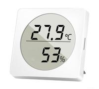 Thermomètre hygromètre numérique intérieur WS160 compact (blanc) | Écran LCD clair, affiche la température et l'humidité, lecture facile, idéal pour l'intérieur