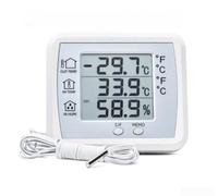 Thermomètre Hygromètre Numérique JR900A Écran 3.4"(JR900A) | Précision pour laboratoire, écran 3.4 pouces, suivi max/min, support mural, design compact blanc