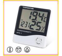 Thermomètre hygromètre numérique LCD - KEENSO - Modèle LCD - Grand écran - Horloge & réveil - Mémoire maxi/mini