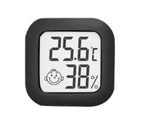 Thermomètre hygromètre numérique mini LCD, affichage température et humidité, haute précision, maison, bureau, chambre, 1 pcs, noir